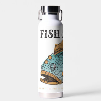 "Fish and Chips, Ultimate Dad Joke" water bottle