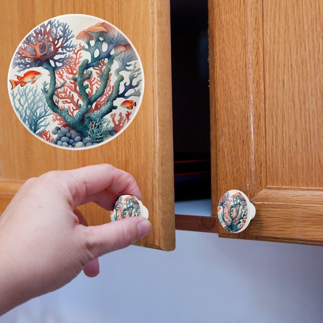 Fish and Coral Reef Ceramic Knob (Creator Uploaded)