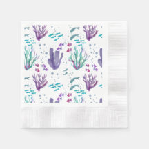 Fish and Coral Watercolor design