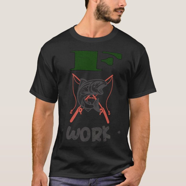 Fish And Fisherman-Fishhook T-Shirt (Front)