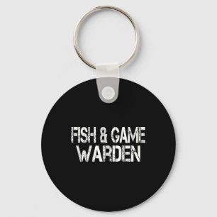 Fish And Game Warden Halloween Lazy Costume Key Ring