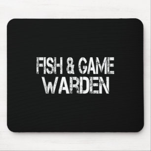 Fish And Game Warden Halloween Lazy Costume  Mouse Mat