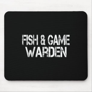 Fish And Game Warden Halloween Lazy Costume  Mouse Mat