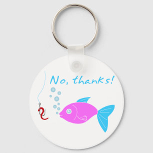 Fish and hook key ring