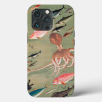 Fish and Octopus Marine Life Illustration