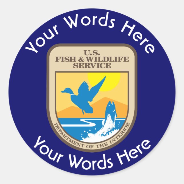 Fish and Wildlife Service Custom Sticker (Front)