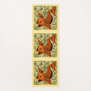 Fish Antique Tile Old art ancient de morgan art Yoga Mat