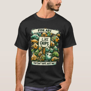 Fish are like chips - funny saying T-Shirt