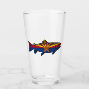 Fish Arizona Flag Trout Glass