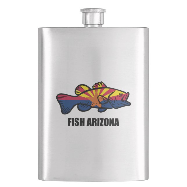 Fish Arizona Hip Flask (Front)