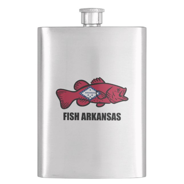 Fish Arkansas Hip Flask (Front)