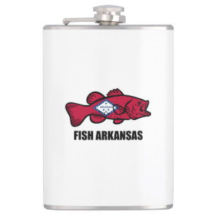 Fish Arkansas Hip Flask