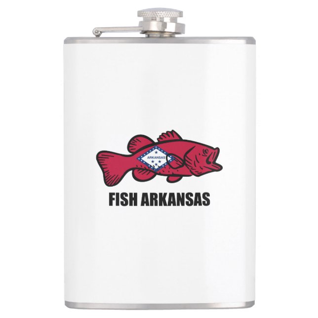 Fish Arkansas Hip Flask (Front)