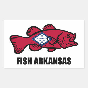 Fish Arkansas Rectangular Sticker