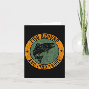 Fish Around & Find Rainbow Trout Fly Fishing G Card