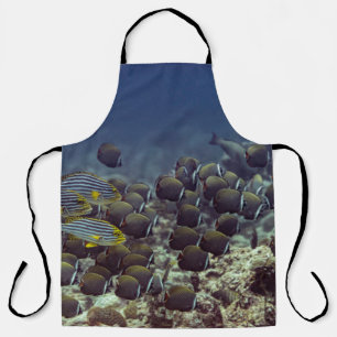 Fish at coral reef in the Oceanbackground,colorful Apron