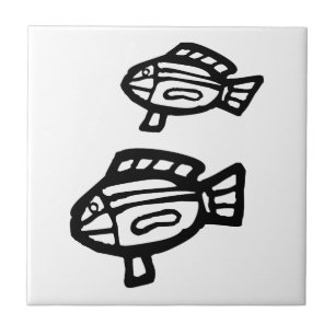 Fish, Australian drawing(Aborigine) Tile