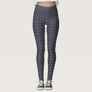 Fish Basket Weave Blue Slate Leggings