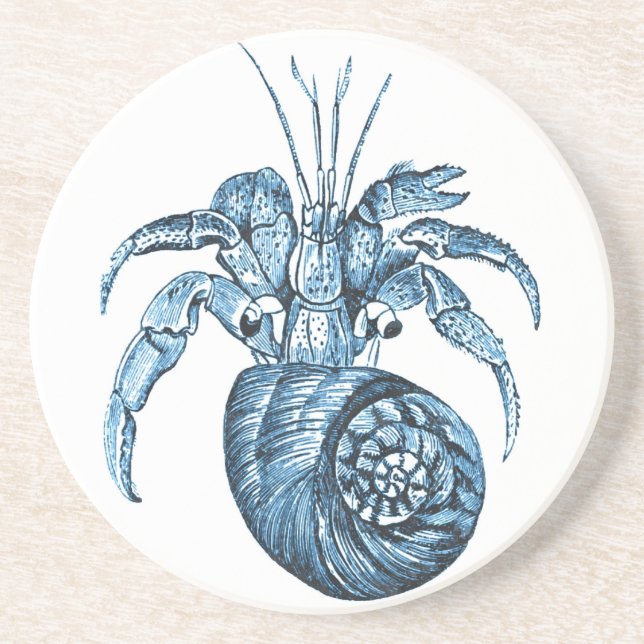 Fish beach ocean coastal nautical sea blue gifts coaster (Front)