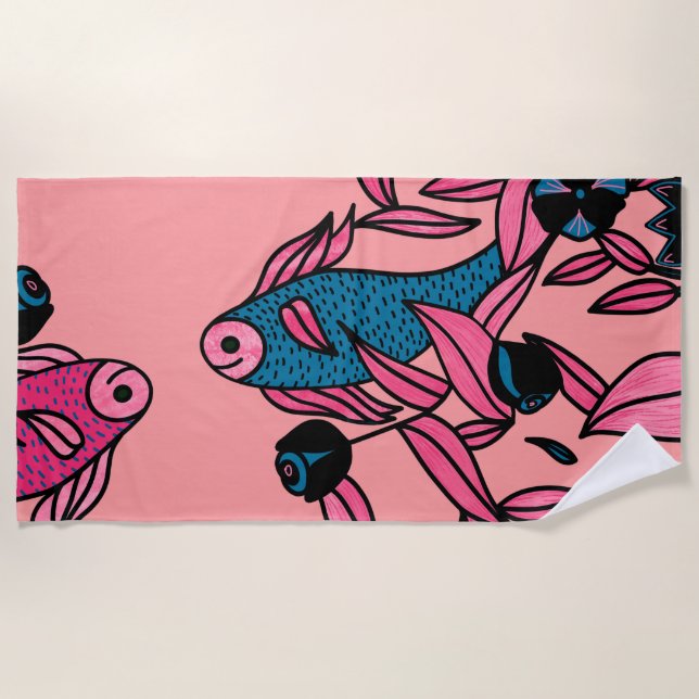 Fish Beach Towel (Front)