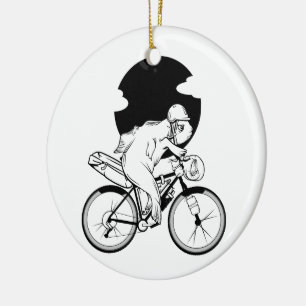 Fish Bikepacking Ceramic Tree Decoration