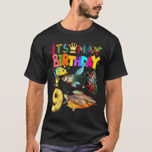 Fish Birthday Boy Party Animal 9th Birthday Fish A T-Shirt