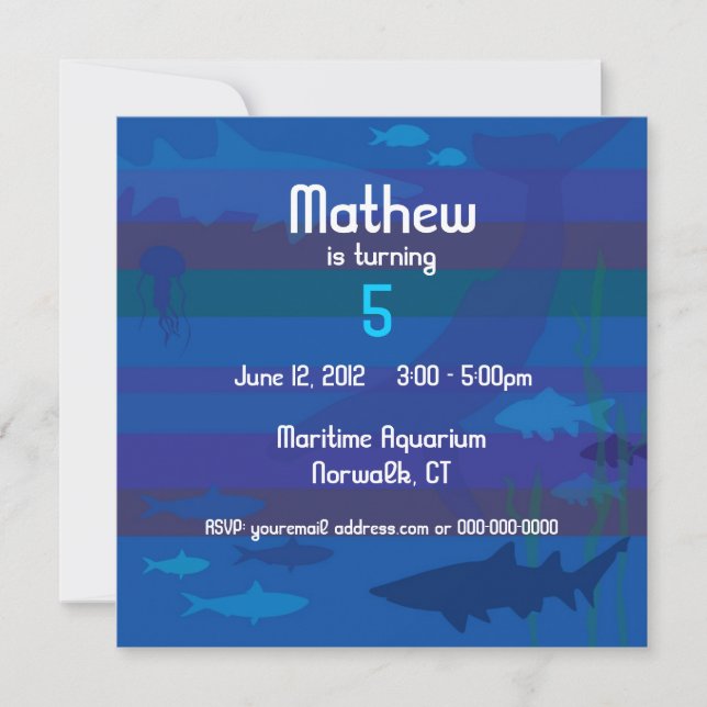 Fish Birthday Invitation (Front)