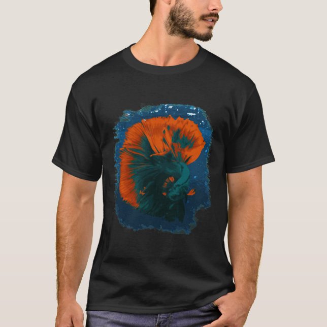 Fish Blue And Orange T-Shirt (Front)
