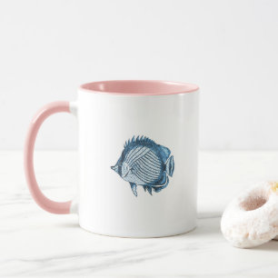 Fish blue ocean coastal nautical sea gifts mug