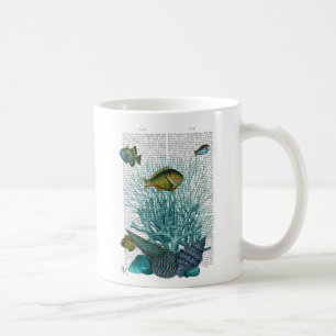 Fish, Blue Shells and Corals Coffee Mug