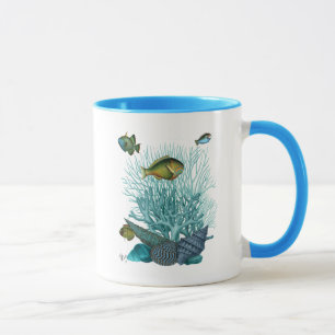 Fish Blue Shells and Corals Mug