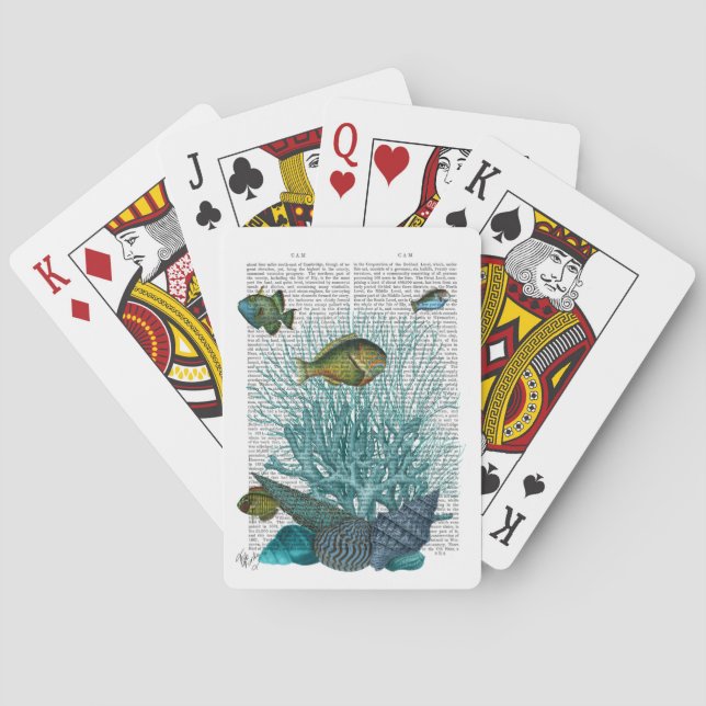 Fish, Blue Shells and Corals Playing Cards (Back)