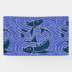 Fish Bold Swimming Ocean Blue Fishing Banner