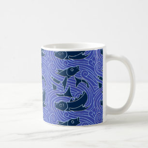 Fish Bold Swimming Ocean Blue Fishing Coffee Mug