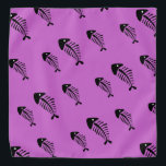 Fish Bone Customisable Background Bandana<br><div class="desc">Customise product to select background colour.</div>