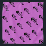 Fish Bone Customisable Background Bandana<br><div class="desc">Customise product to select background colour.</div>