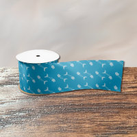 Fish Bone Pattern Blue Ribbon
