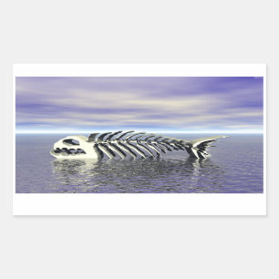 Fish Bones Rectangular Sticker