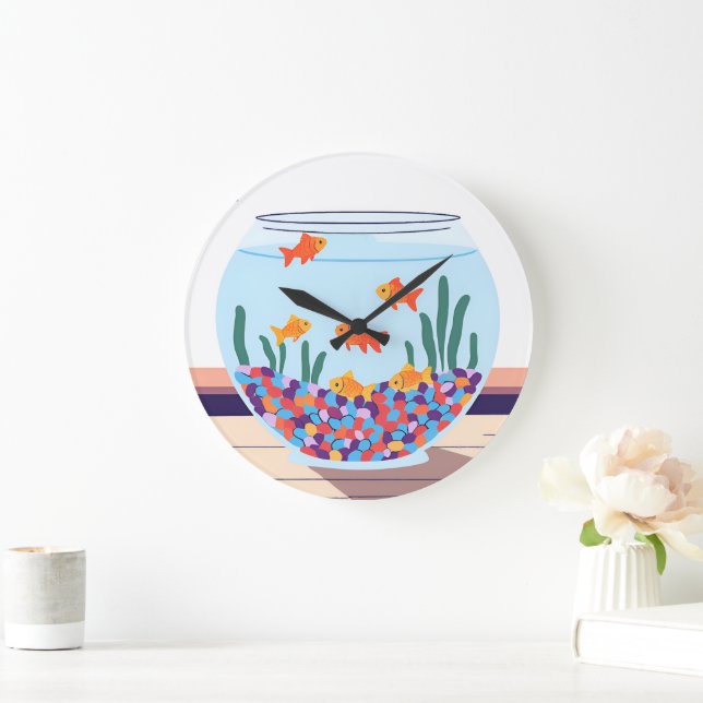 Fish Bowl Large Clock (Home)