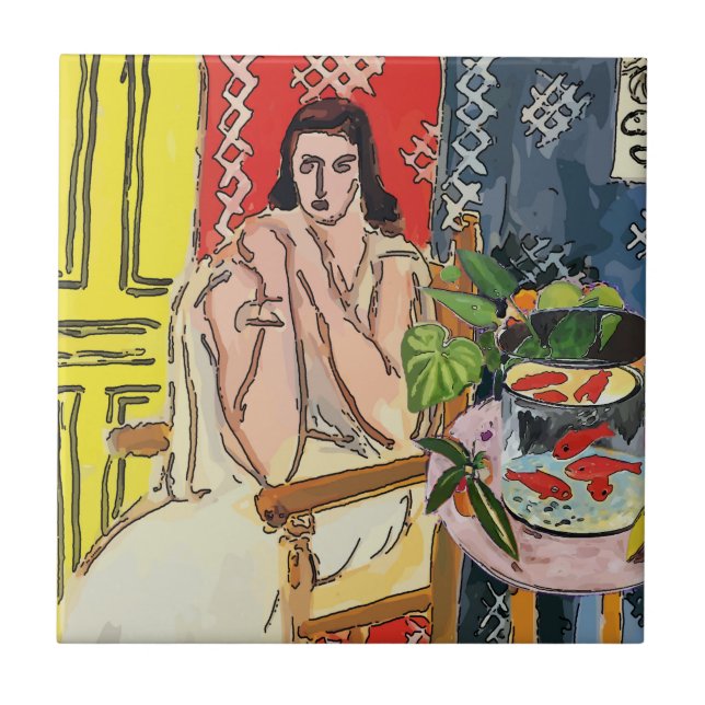 Fish Bowl on table, Tile (Front)