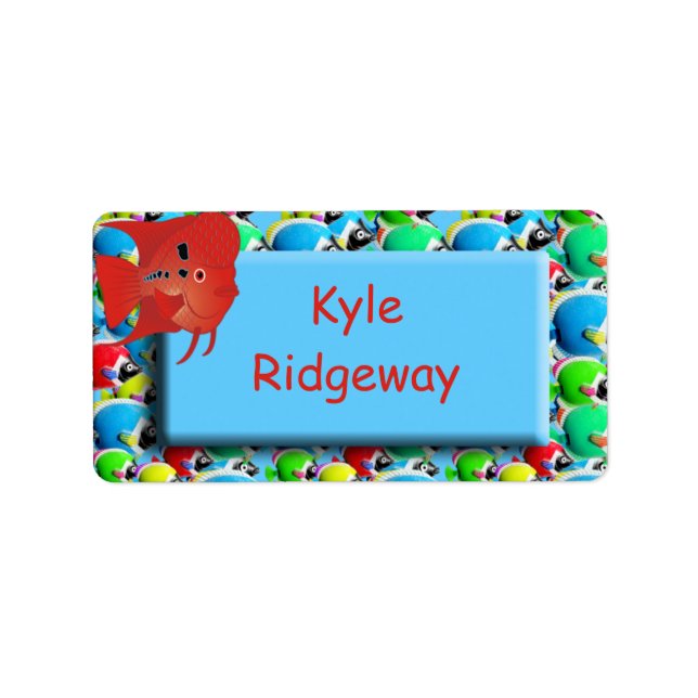 Fish - Boys school name label (Front)