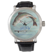Fish Brook Trout Monogrammed