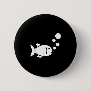 Fish Bubbles 6 Cm Round Badge