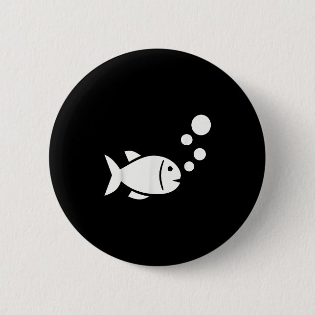 Fish Bubbles  6 Cm Round Badge (Front)