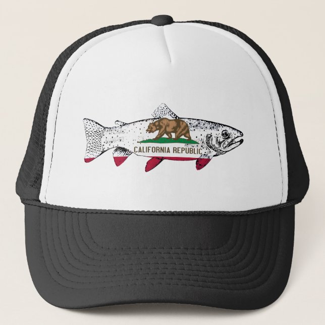 Fish California Trout Trucker Hat (Front)