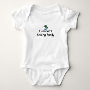 fish_cartoon, Grandad's Fishing Buddy Baby Bodysuit