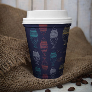 Fish Cartoon Pattern  Paper Cups