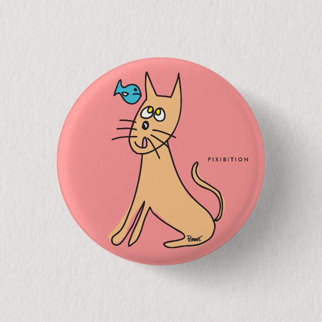 Fish & Cat Button (Front)