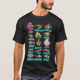Fish Chart with Names T-Shirt