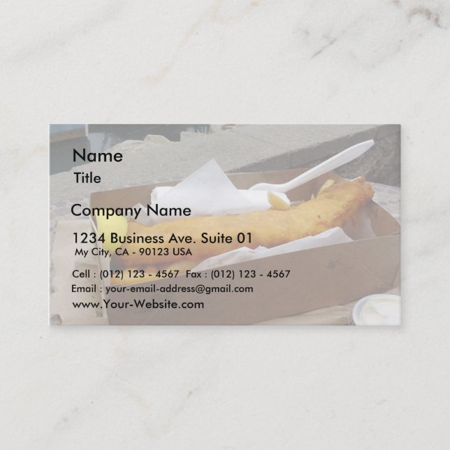 Fish Chips Business Card (Front)